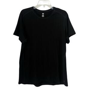 REI Merino 185 Base Layer Top Short Sleeves Black Wool Lightweight Gorpcore 1X